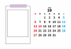 2024年10月・月間カレンダー・マステと写真フレーム・枠なし・横型