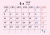 2024年6月月間カレンダー　梅雨　格子状マス目　パステル背景　月曜始まり　ひらがなふりがな付き