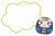合格だるまの吹き出し/背景透過PNG・03