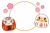 合格だるまと桜のフレーム/背景透過PNG・01