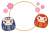 合格だるまと桜のフレーム/背景透過PNG・03