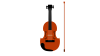 ｆ字孔がタツノオトシゴ型のバイオリン　2024年辰年年賀状用