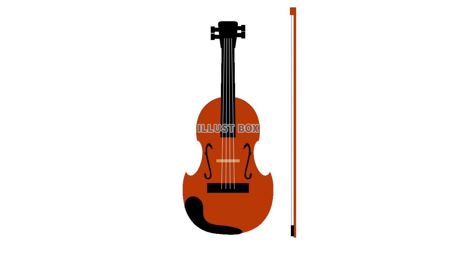 ｆ字孔がタツノオトシゴ型のバイオリン　2024年辰年年賀状用