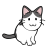 お座りする猫　白黒猫