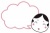 節分おたふくの吹き出しイラスト01
