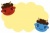 節分の赤鬼と青鬼の吹き出しイラスト03