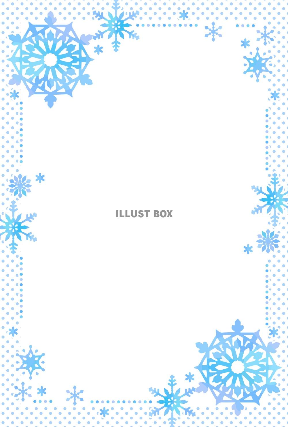 雪のフレームカード