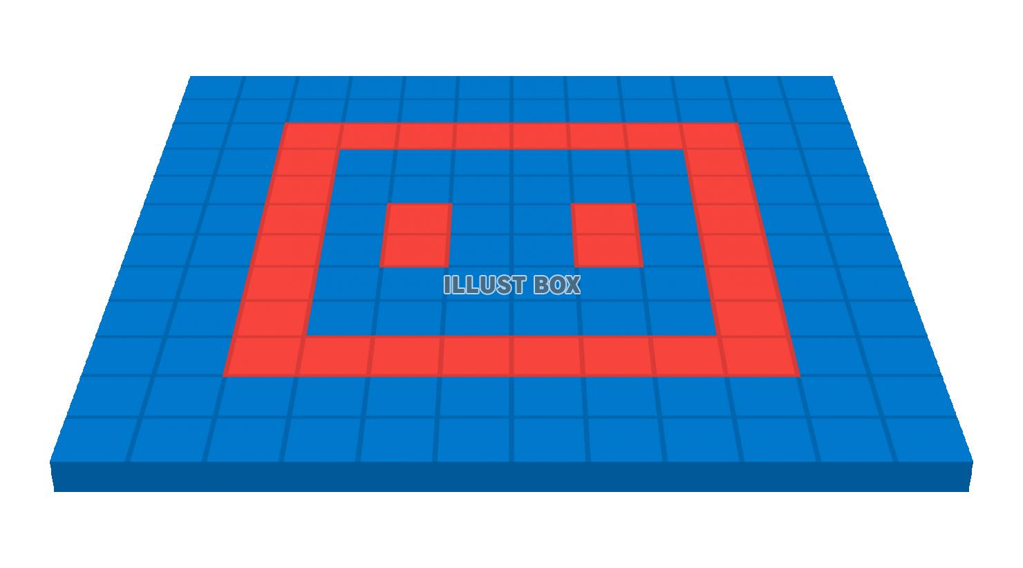 空手の競技場のイラスト