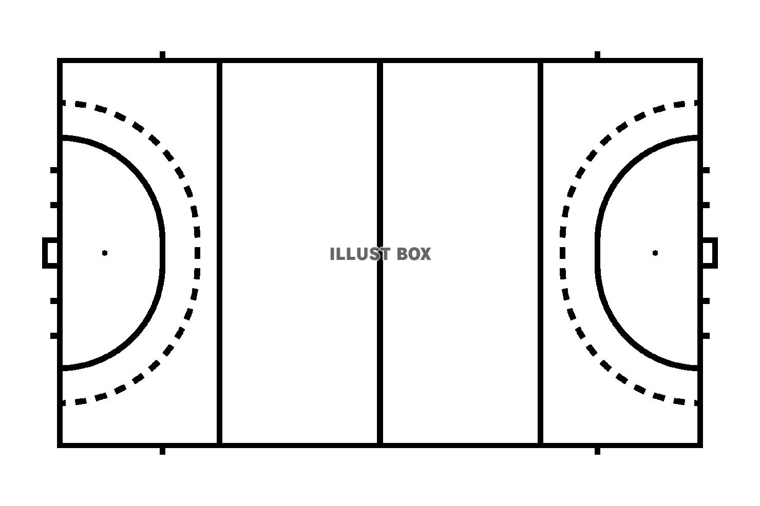 ホッケーコートのイラスト