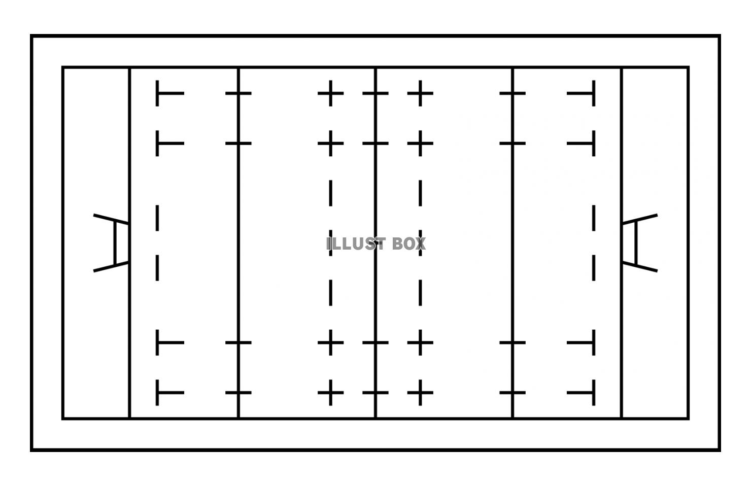 ラグビー場のイラスト