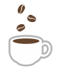 コーヒーとコーヒー豆のイラスト