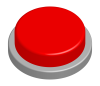 立体的な赤いボタンのイラスト