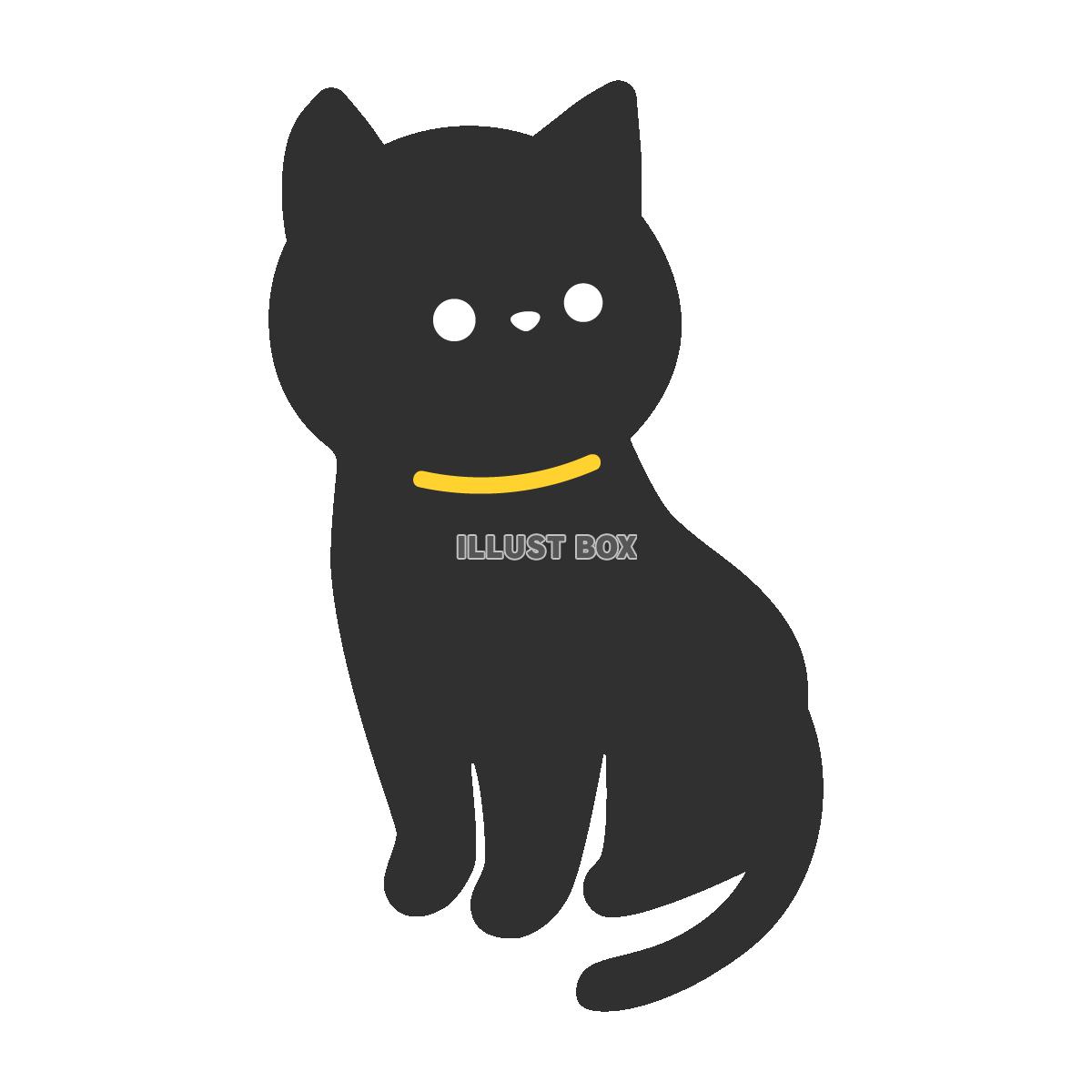シンプルな黒ネコ01