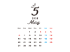 2024年５月のおしゃれなカレンダー