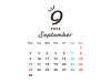2024年９月のおしゃれなカレンダー