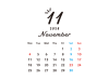 2024年１１月のおしゃれなカレンダー