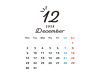 2024年１２月のおしゃれなカレンダー