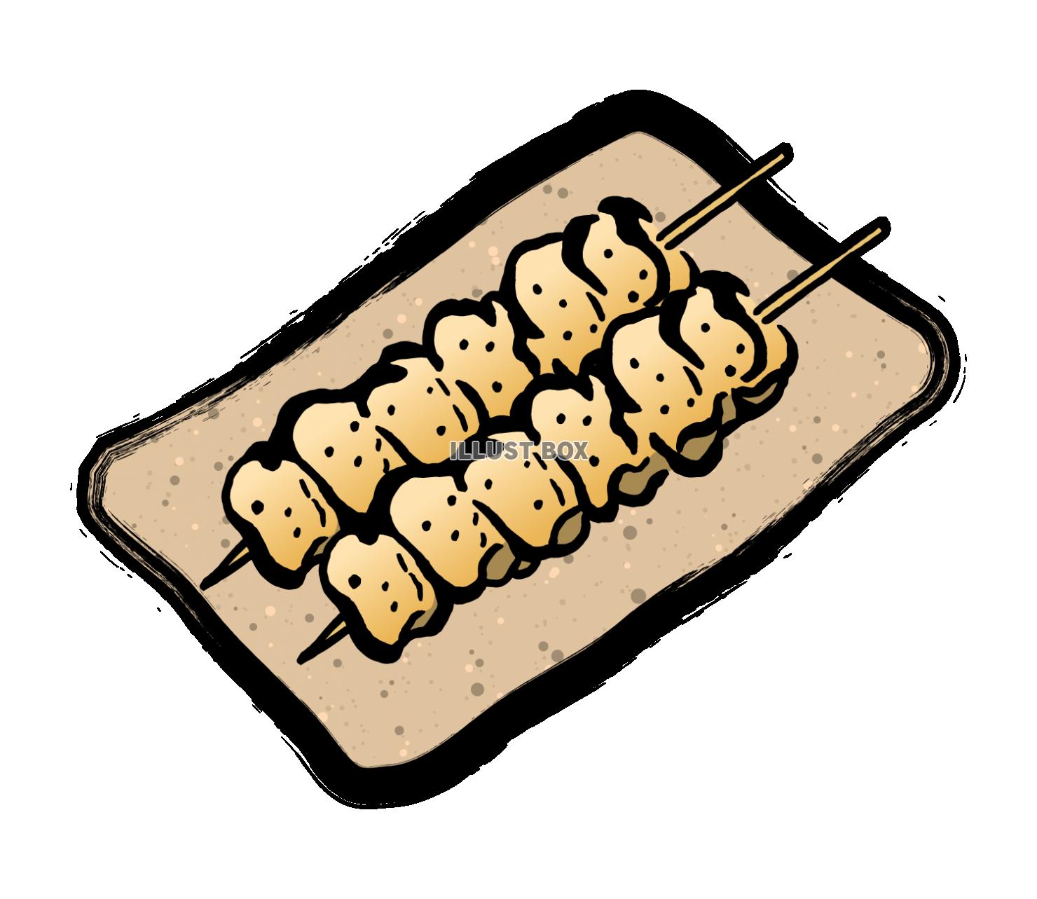 焼き鳥「ぼんじり」のイラスト