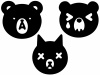 熊のキャラクターの表情イラストセット