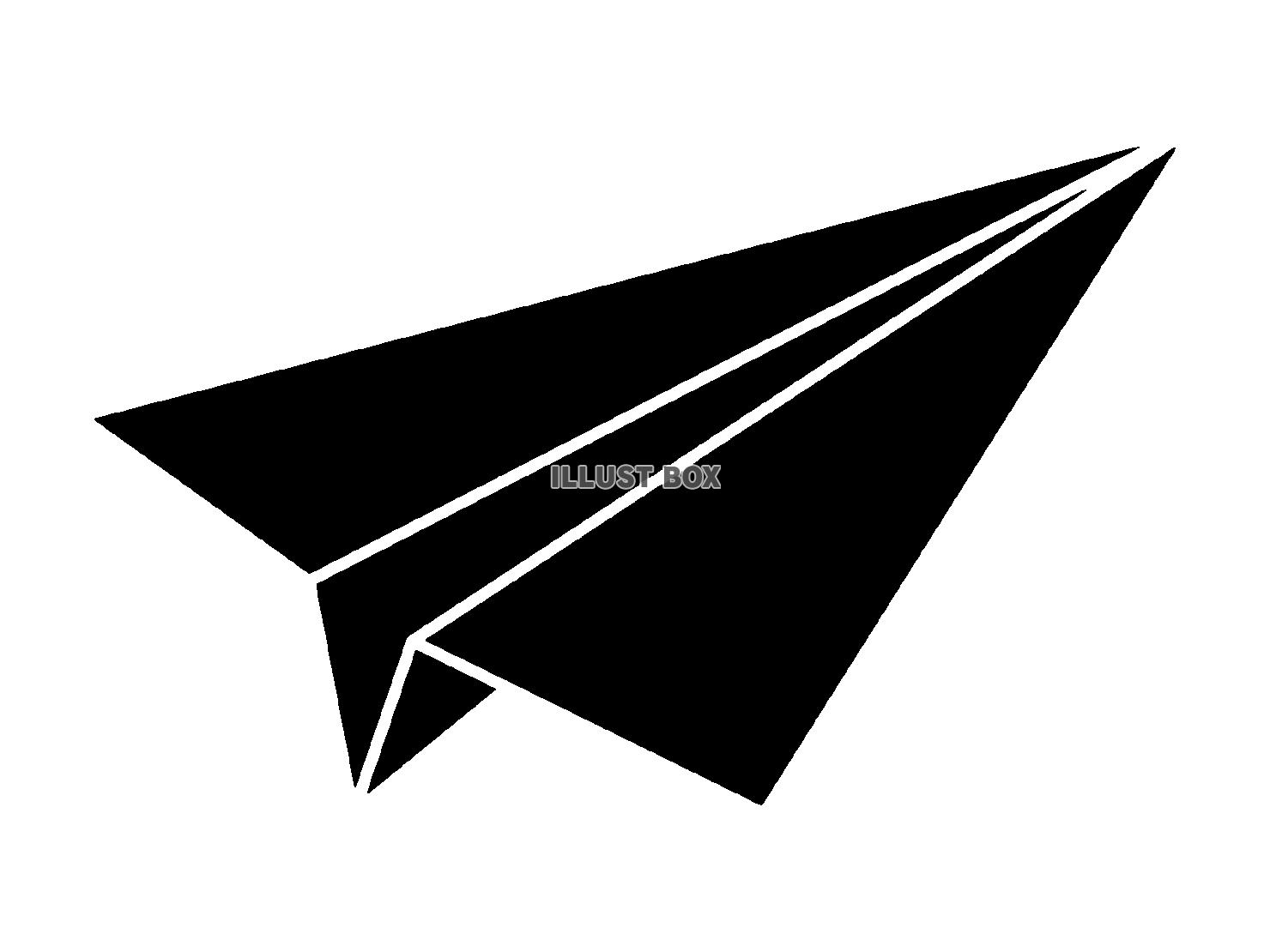 紙飛行機のシルエット
