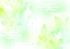 蝶と桜と雪輪のほわほわ背景ヨコ緑