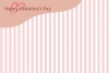 ストライプのバレンタインカード03/ピンク