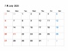 2025年7月のカレンダー