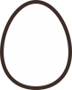 シンプルな白い卵のイラスト