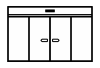 自動ドアの白黒イラスト