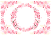 ピンク桜のフレームセット