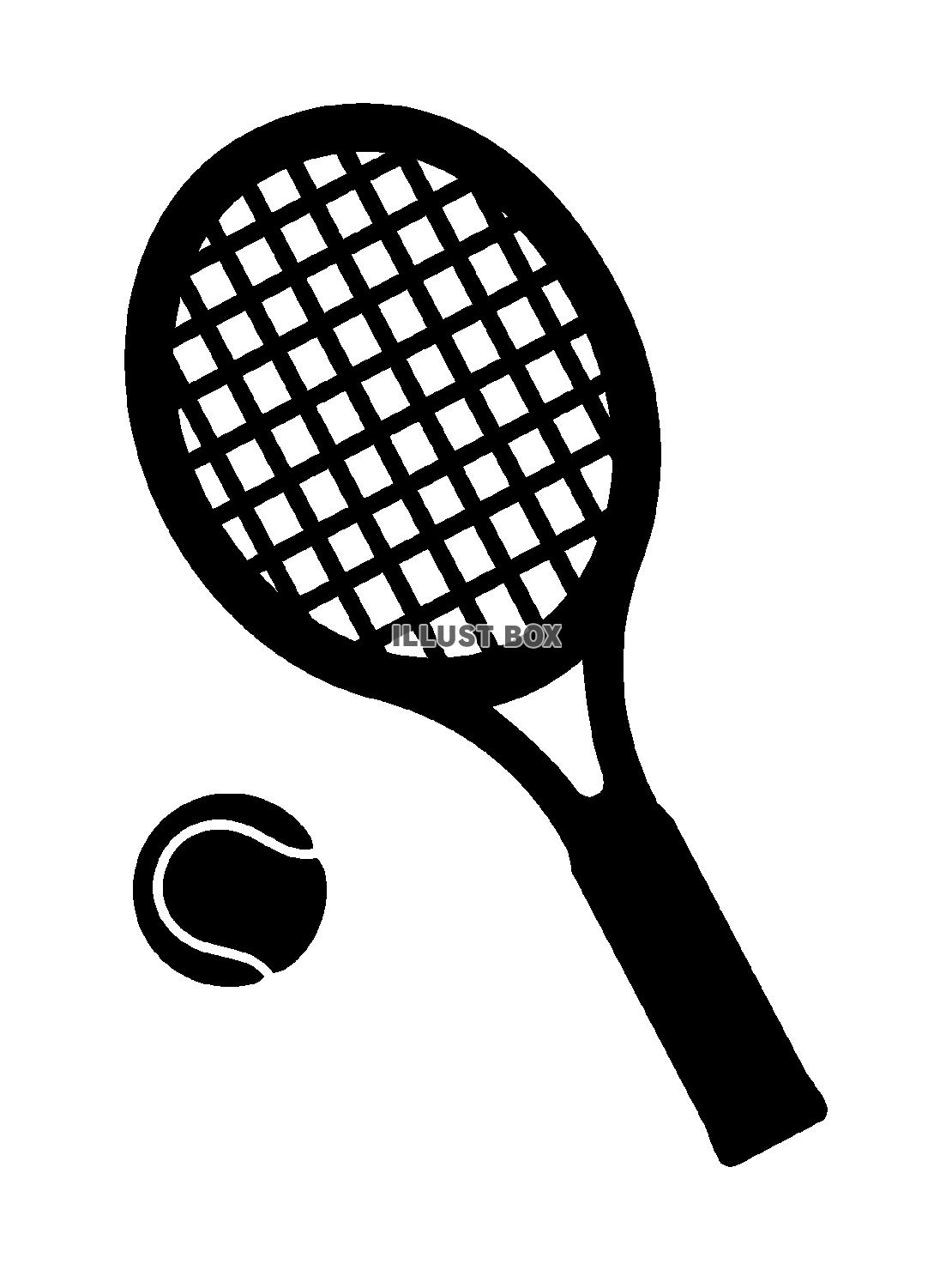 テニスラケットのシルエット