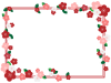 梅の花と枝と葉のフレーム11
