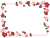梅の花と枝と葉のフレーム12