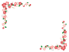 グラデーションで彩色した梅の花と枝と葉のフレーム13
