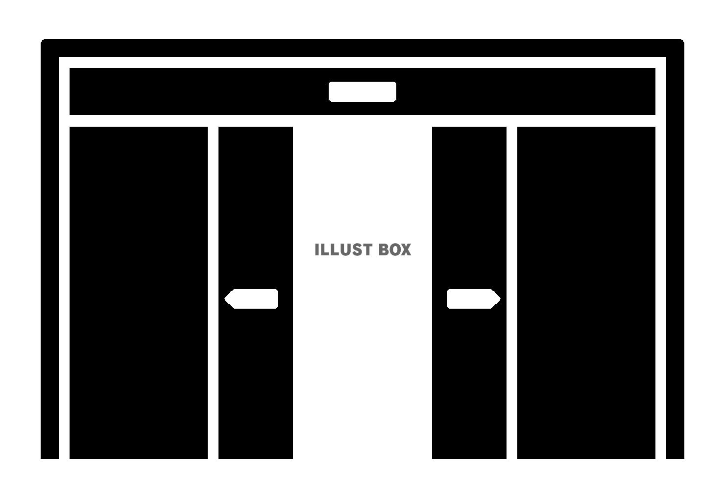 自動ドアのシルエット