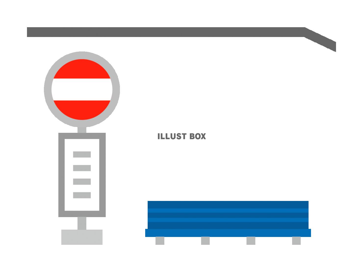 バス停のイラスト