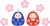 ひな祭りに使えるワンポイントイラスト、お雛様