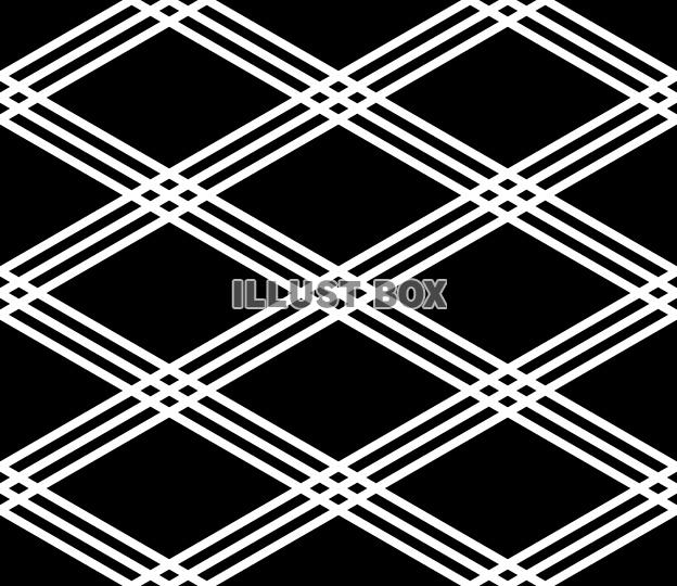 シームレスな三重菱文様 黒白【EPS】