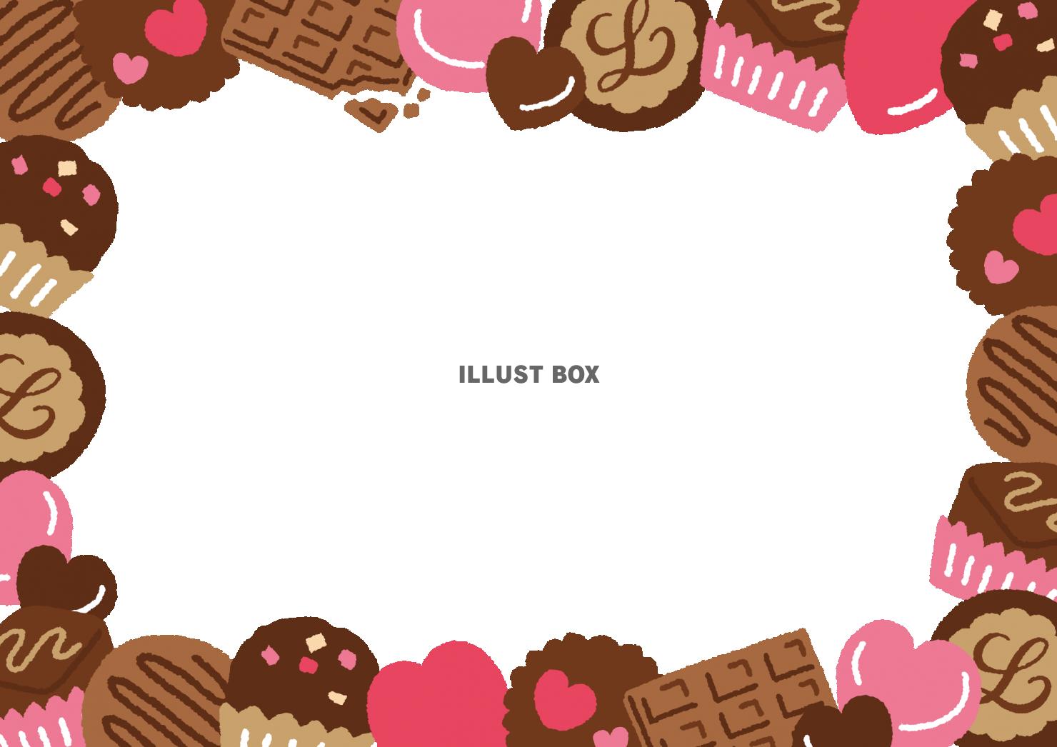 チョコレートフレームのバレンタインカード