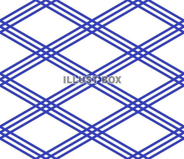 シームレスな三重菱文様 白青【EPS】
