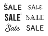 SALE（セール）の文字デザインのセット 黒