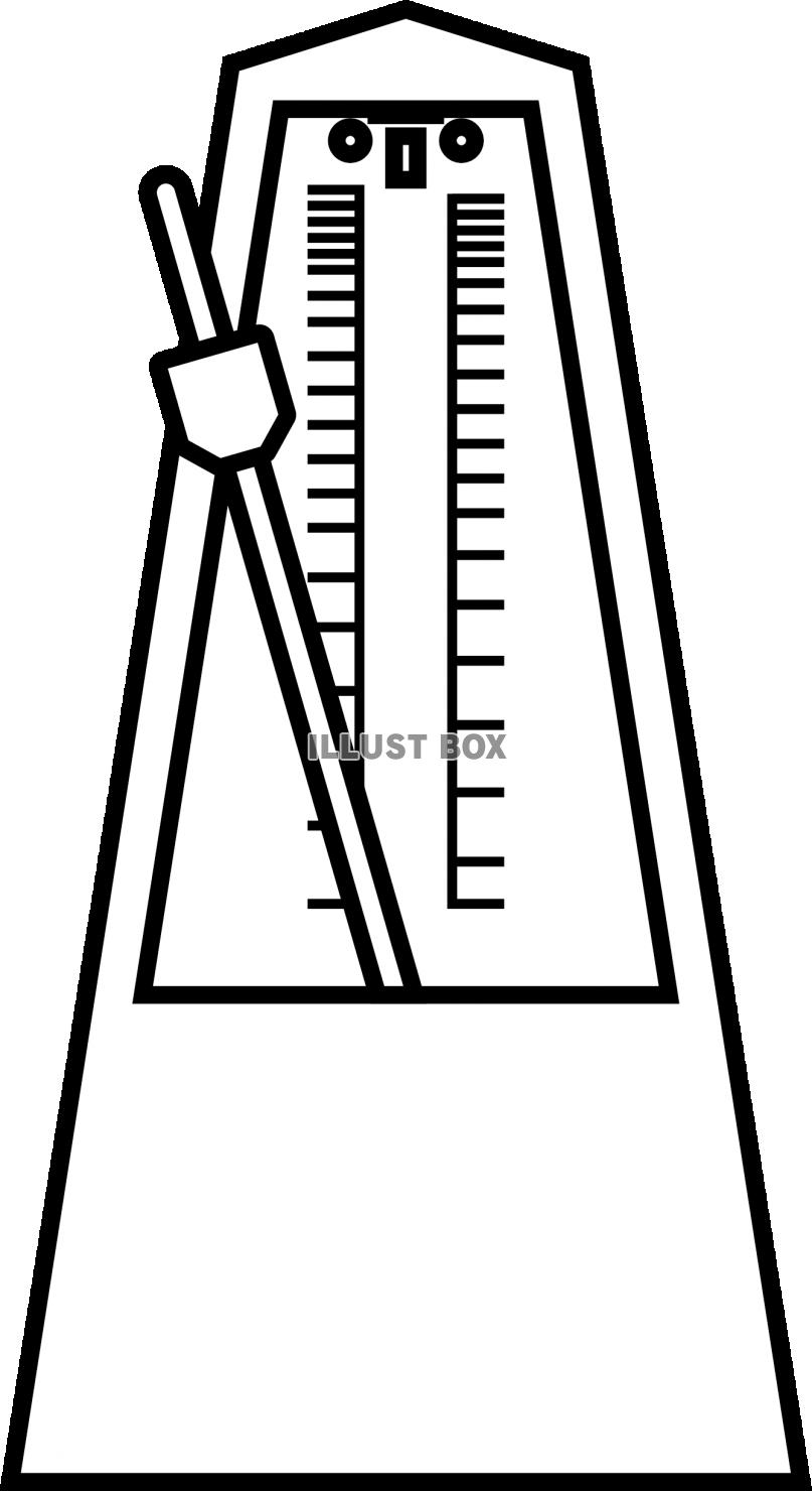 シンプルなメトロノームのピクトグラム