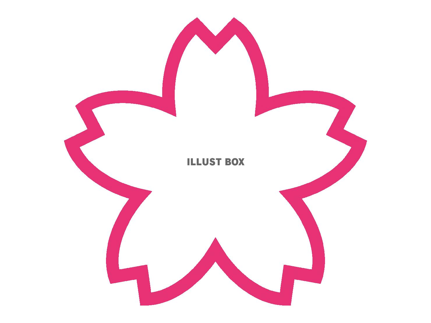 ピンクの桜の花びらのイラスト