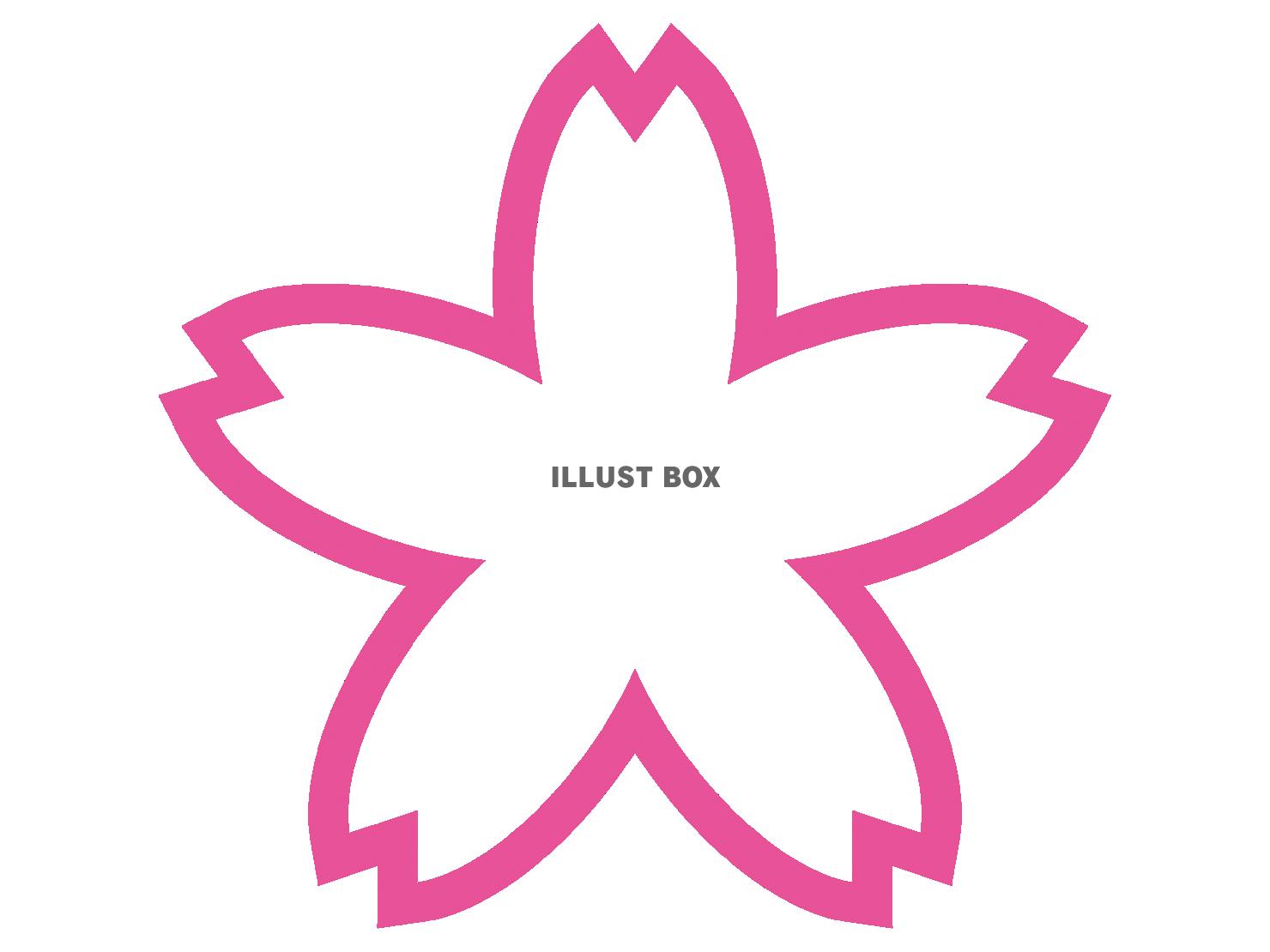 ピンクの桜の花びらのイラスト