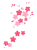 手描き水彩タッチの梅のワンポイントb