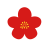 シンプルな梅の花