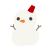 シンプルなゆきだるま