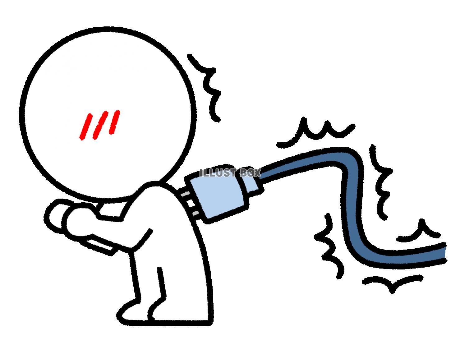 エネルギーの充電をする棒人間