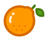 オレンジのシンプルなイラスト
