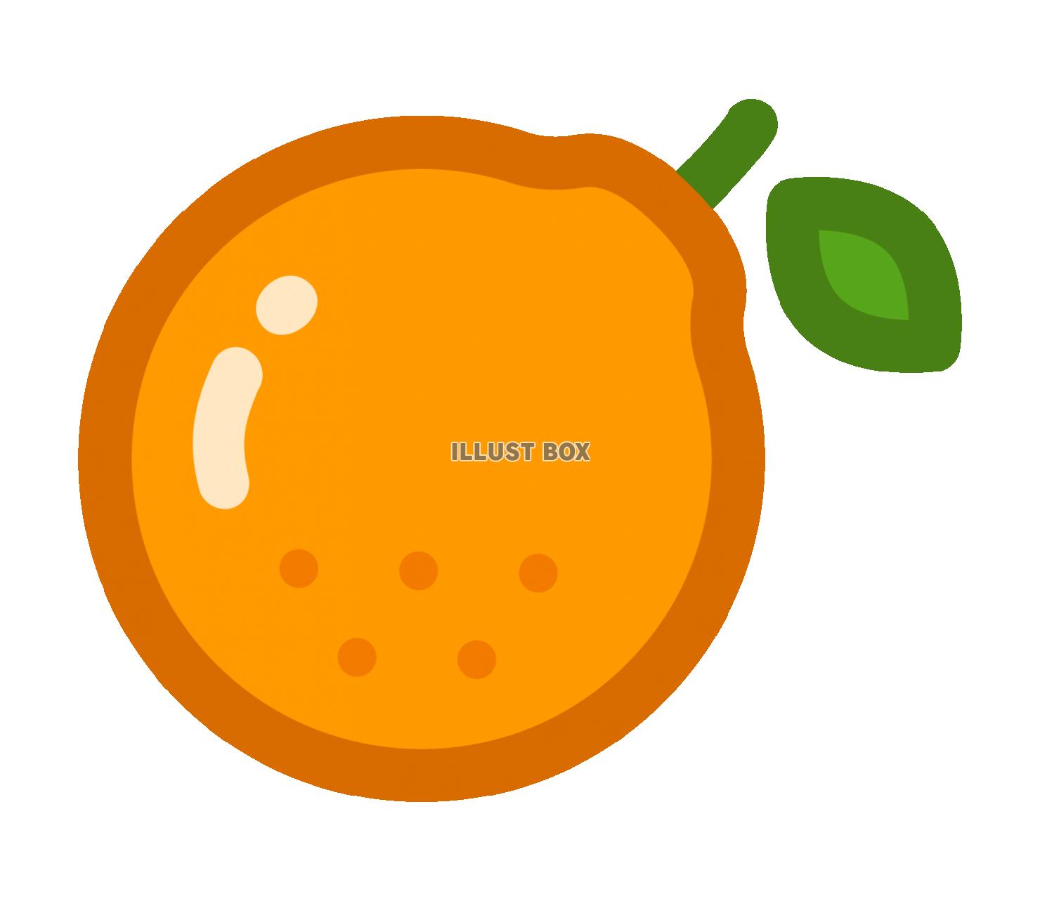 オレンジのシンプルなイラスト